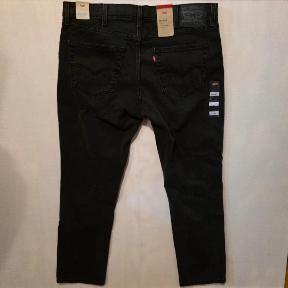 Levi's 511 Slim Jeans Mens 38x30 Black Stretch Denim 04511-3042